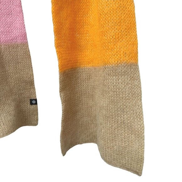 GAP Mohair Wool Scarf Pastel Multicolor Stripe Soft Women Winter Accessory 78"l - Picture 8 of 8